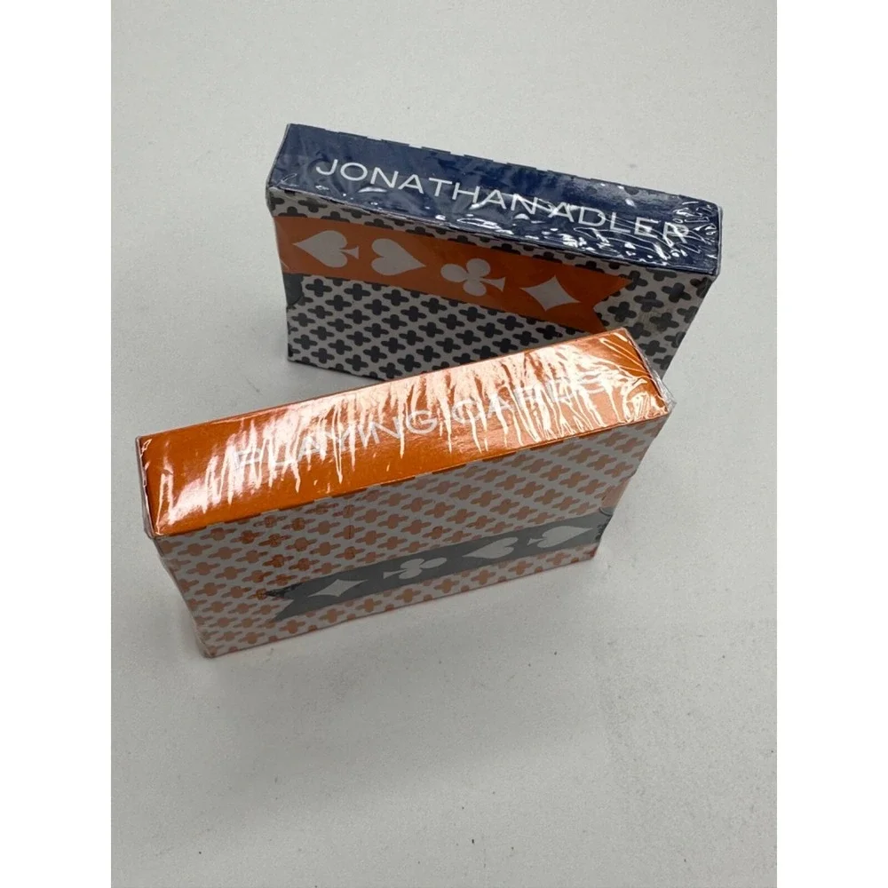 New Jonathan Adler playing cards 2 decks sealed blue orange